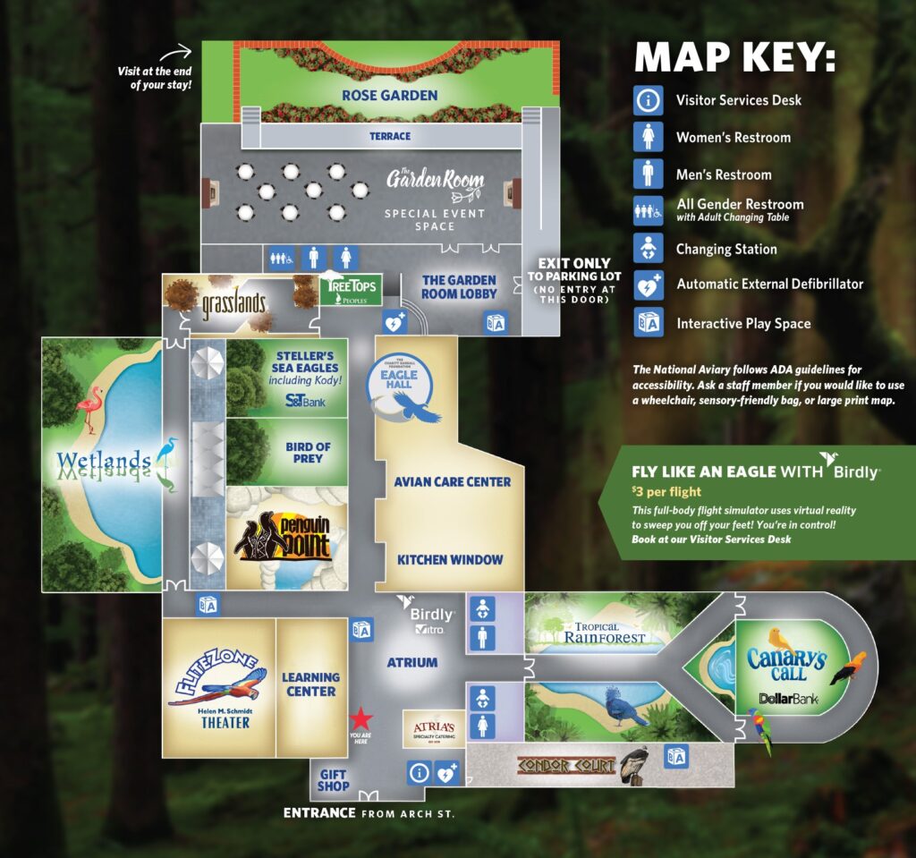 National Aviary Facility Map